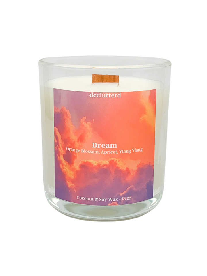 Dream Wood Wick Candle, Front Side