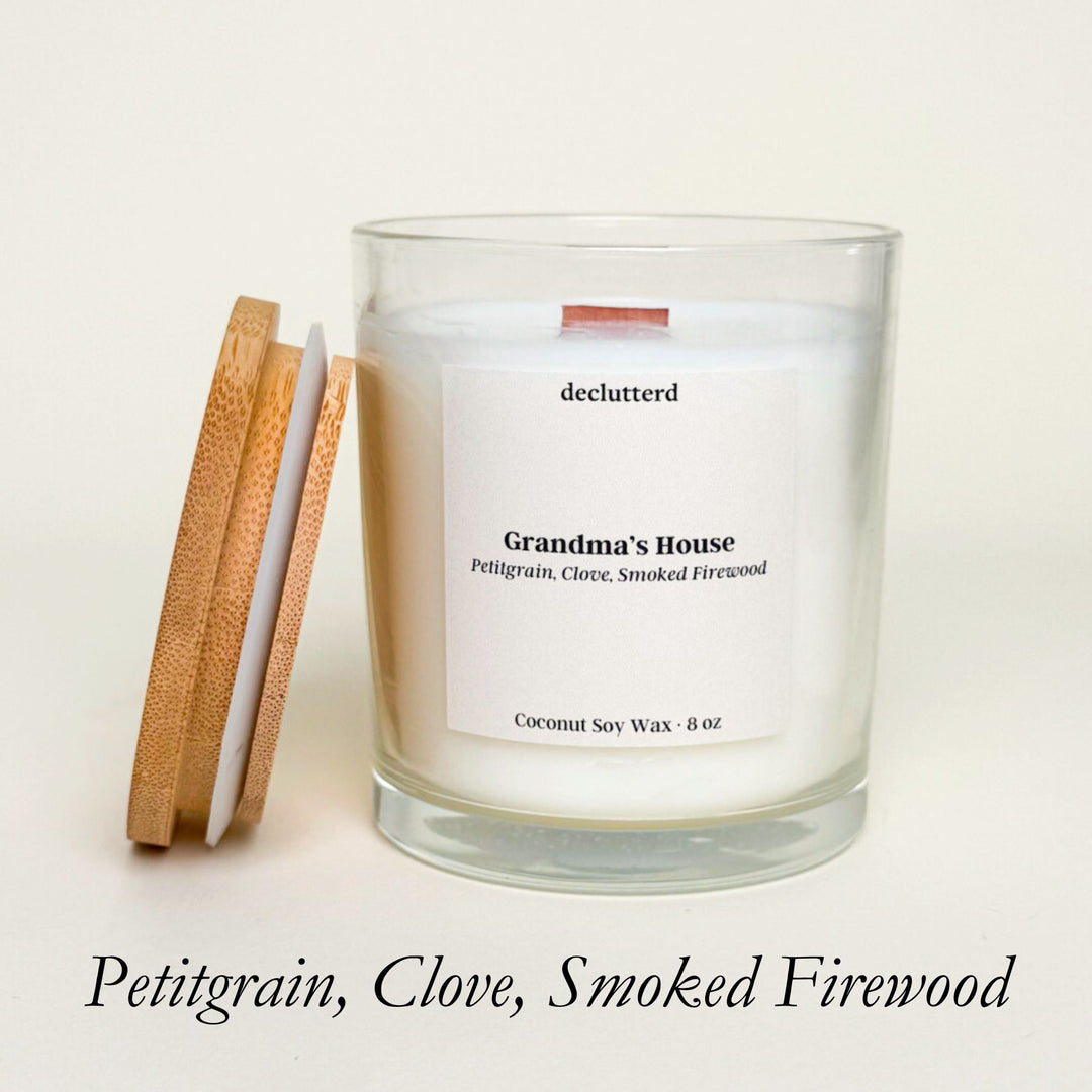 declutterd Candles Wholesale Bulk Wood Wick 8 oz. Wholesale, Events, Galas, etc.