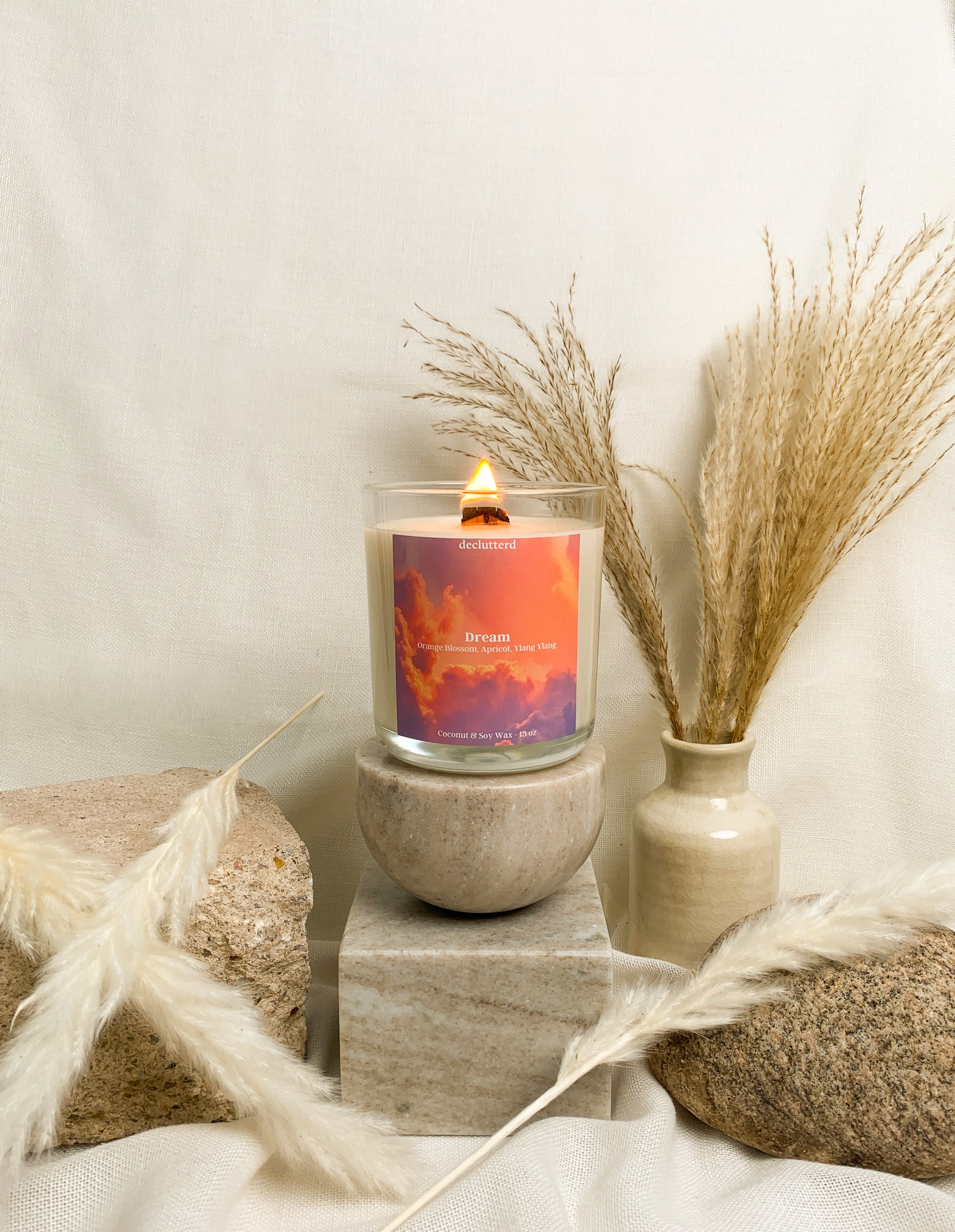 Dream Wood Wick Candle, Lifestyle Photo