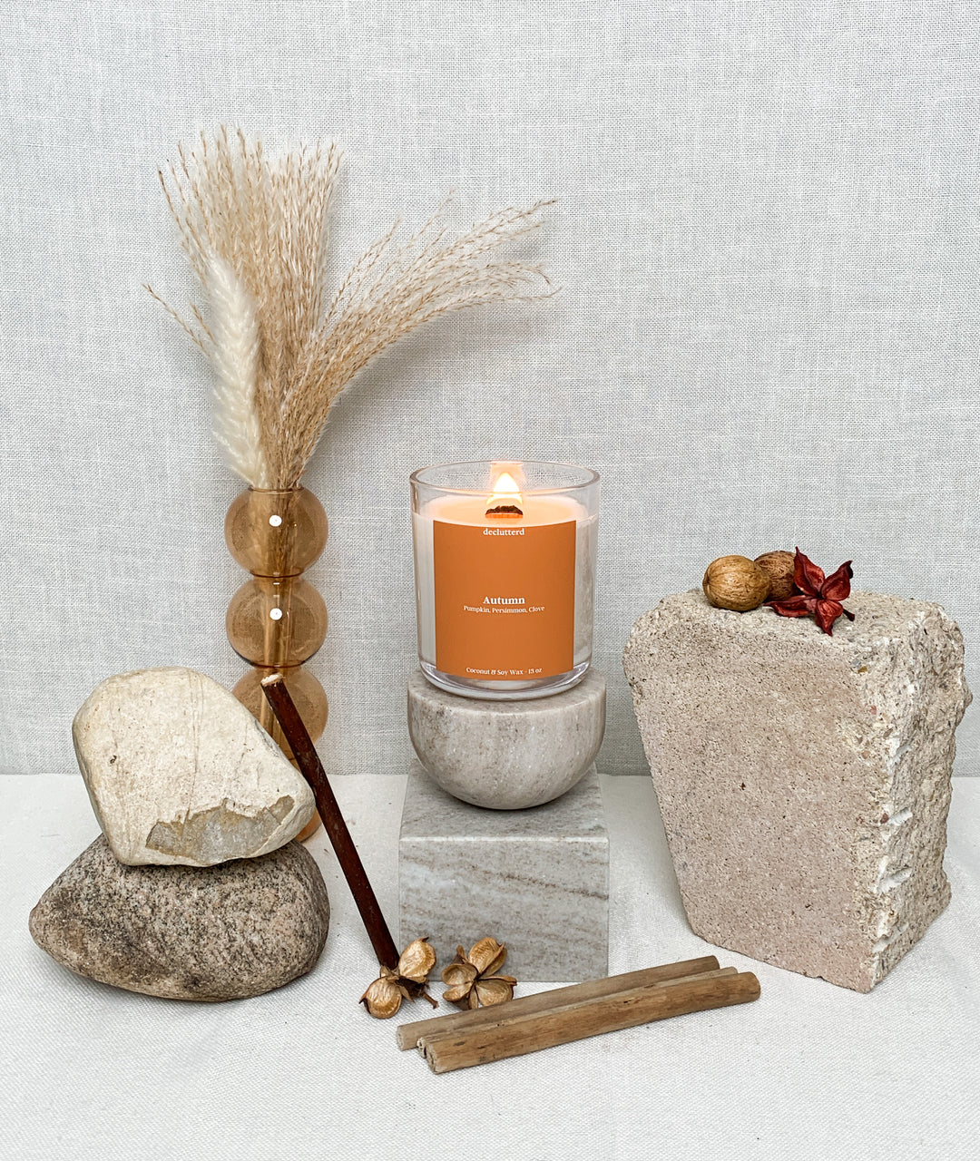 Autumn Wood Wick Candle, Lifestyle