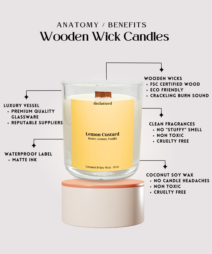 Lemon Custard Wood Wick, Features and Benefits