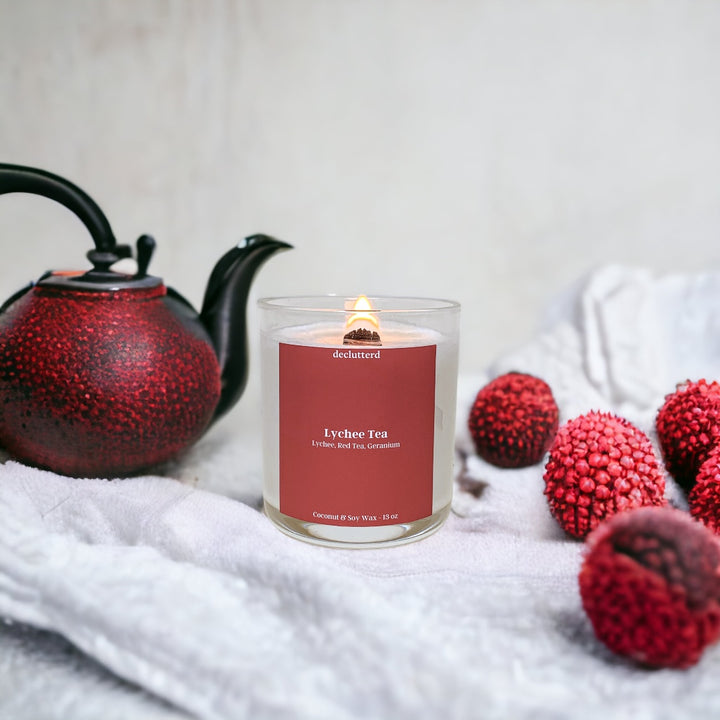 Lychee Tea Wood Wick Candle