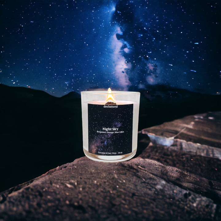 Night Sky Wood Wick Candle