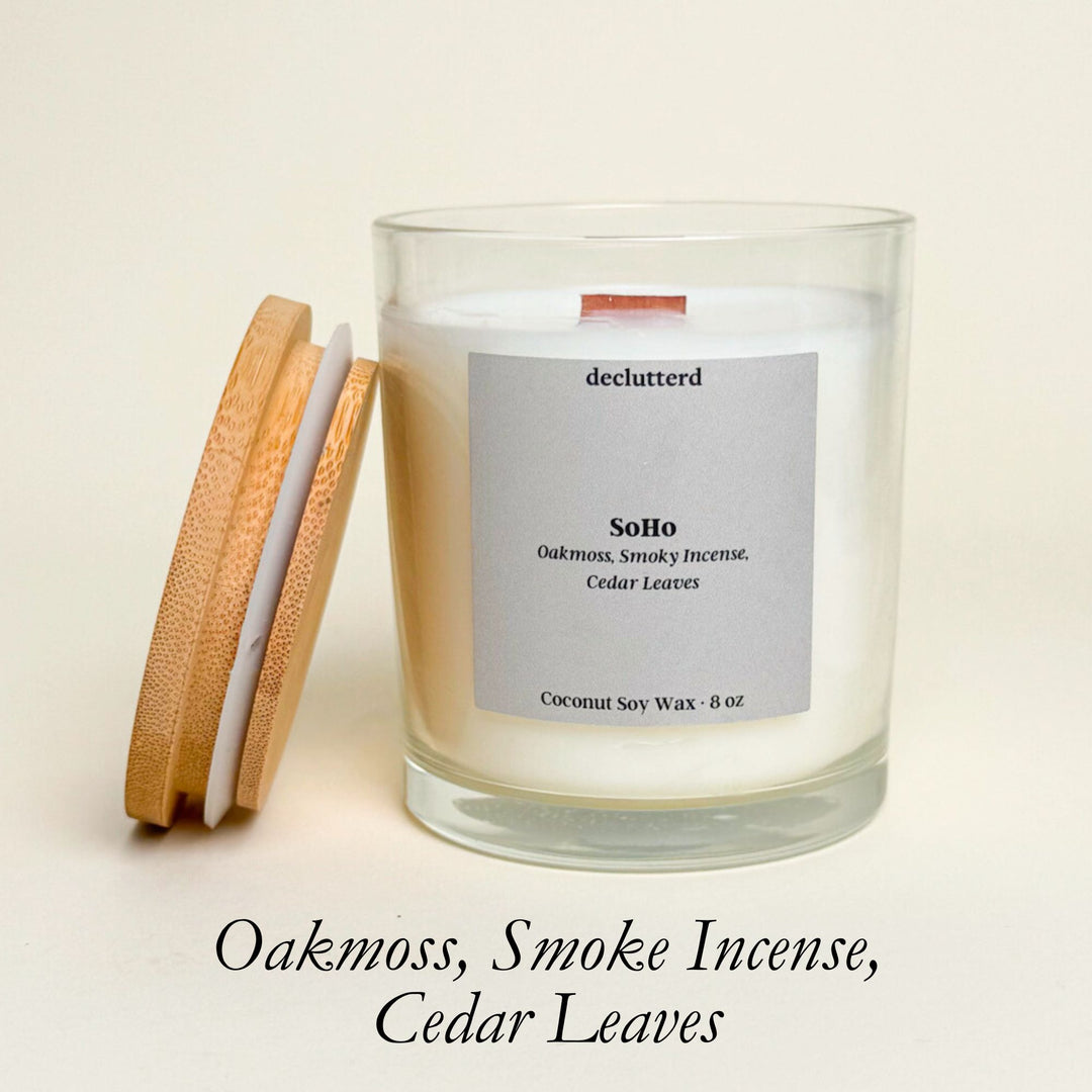 declutterd Candles Wholesale Bulk Wood Wick 8 oz. Wholesale, Events, Galas, etc.