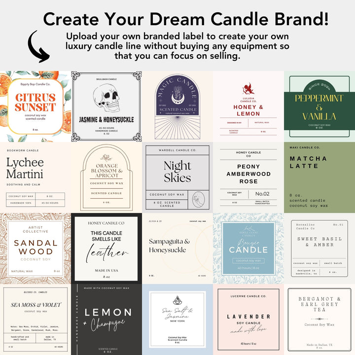 Private Label Candle Custom Branded Wood Wick