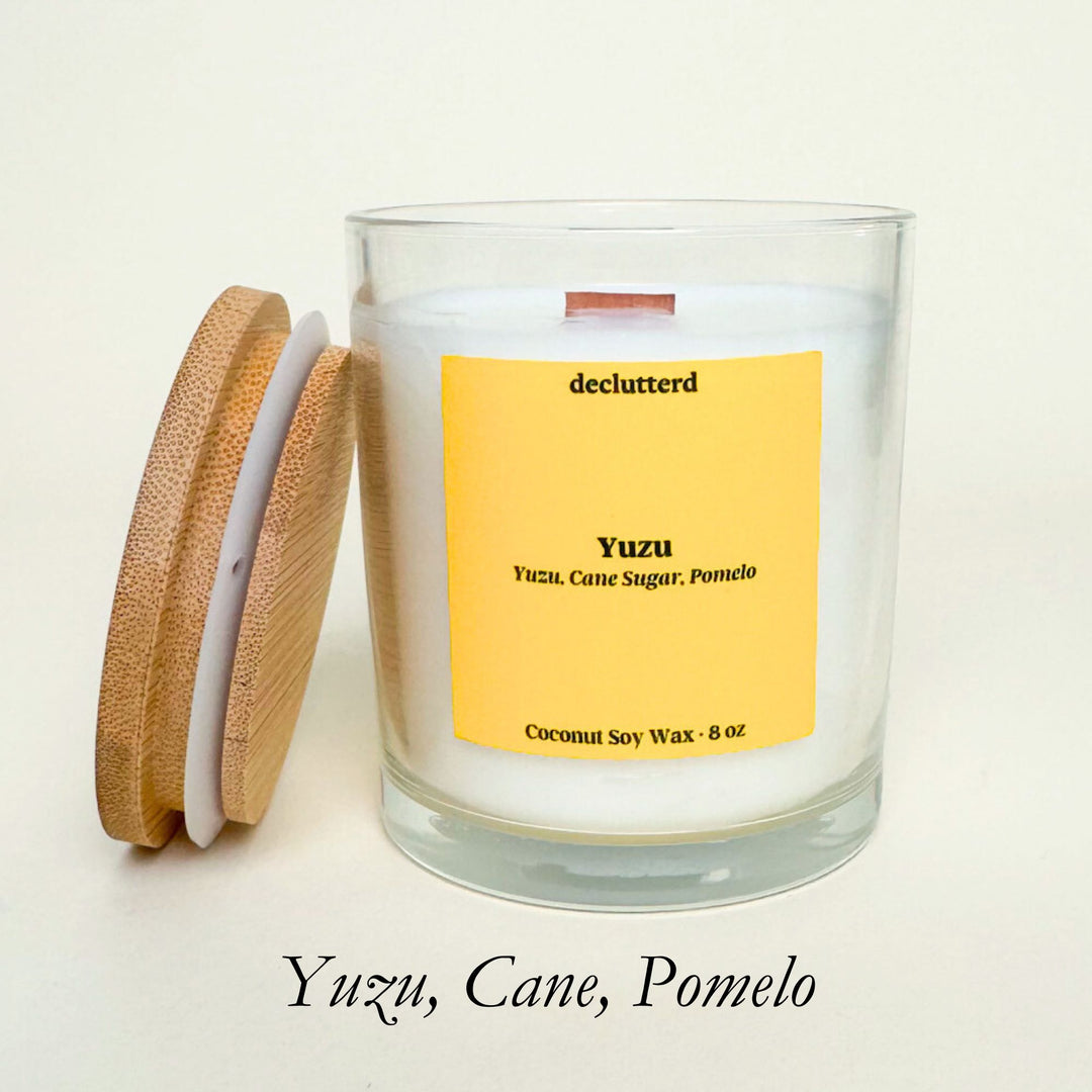 declutterd Candles Wholesale Bulk Wood Wick 8 oz. Wholesale, Events, Galas, etc.