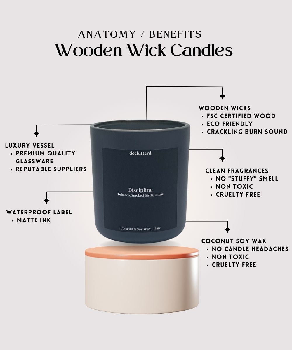 Discipline Wood Wick Candle, Benefits and Features
